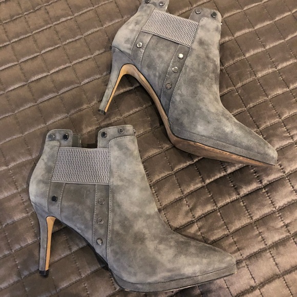 Karl Lagerfeld Shoes - Karl Lagerfeld Suede Studded Booties
